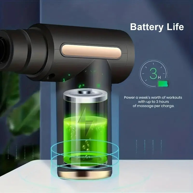 Hollow Deep Relief Mini Massage Gun — 6-Speed Compact Muscle Massager for Deep Tissue Recovery